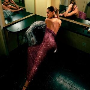 Rat and Boa sequin purple dress